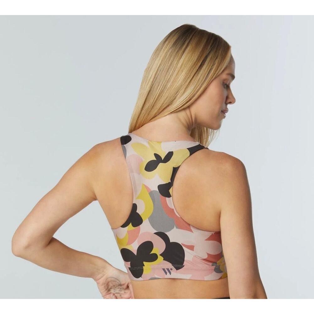 Wear It To Heart Sella Bra Cloud Cosmos Floral Sports Bra Crop Top S NWT - Picture 2 of 9